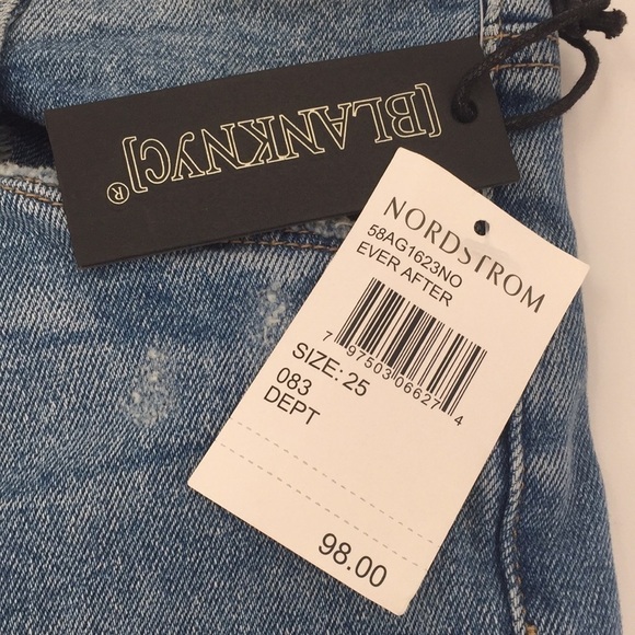 NWT Blank NYC The Rivington High Rise Tapered Jeans light Wash 25 - Picture 7 of 10